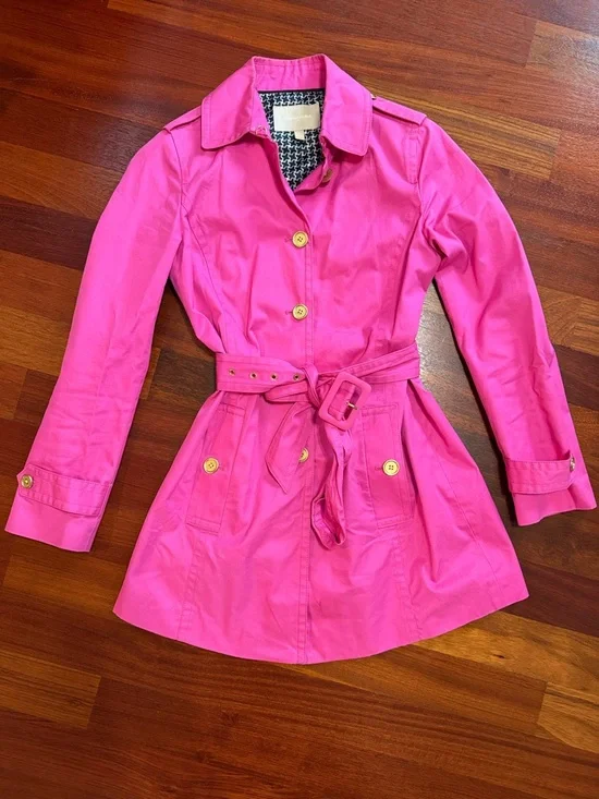 Banana Republic Pink Trench Coat - Picture 1 of 5